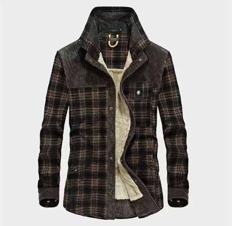 Malcolm | Men's Sherpa-Lined Plaid Shirt Jacket