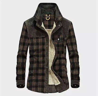 Malcolm | Men's Sherpa-Lined Plaid Shirt Jacket