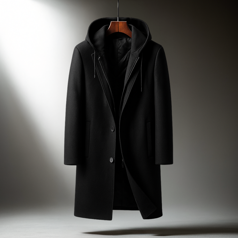Sam | Men's Premium Wool Hooded Coat for Winter
