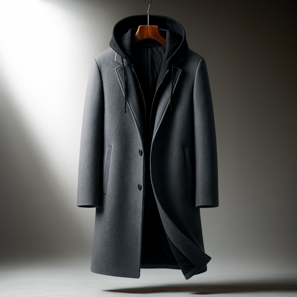 Sam | Men's Premium Wool Hooded Coat for Winter