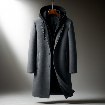 Sam | Men's Premium Wool Hooded Coat for Winter