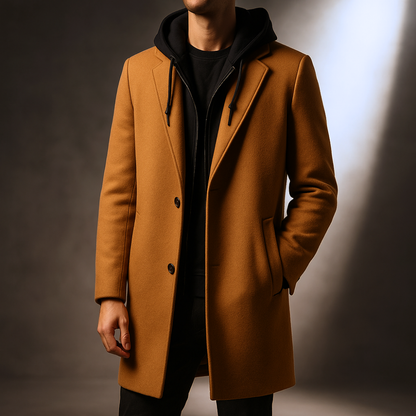 Sam | Men's Premium Wool Hooded Coat for Winter
