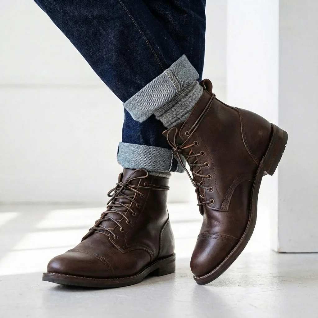 Lewis | Men's Velcro Ankle Boots