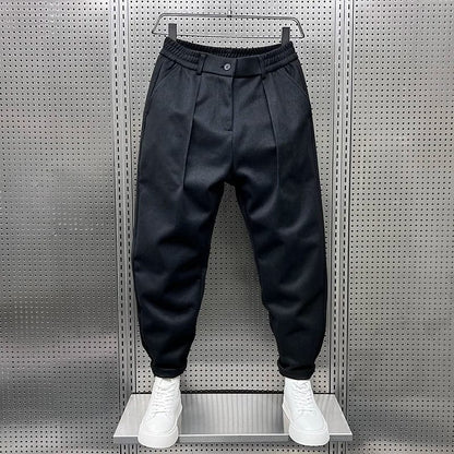 Alfie | Men's Tapered Wool-Blend Trousers