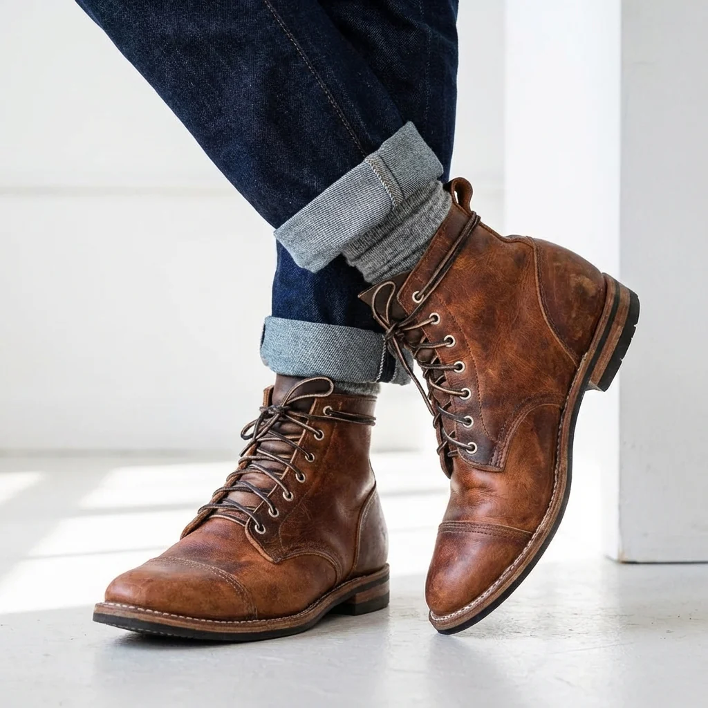 Lewis | Men's Velcro Ankle Boots