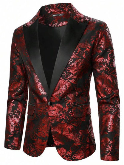 Elegant Jacquard Blazer