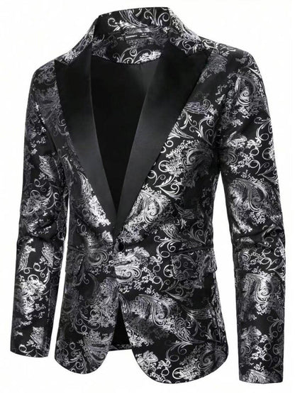 Elegant Jacquard Blazer