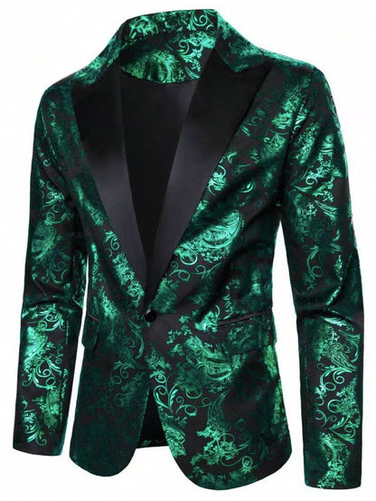 Elegant Jacquard Blazer
