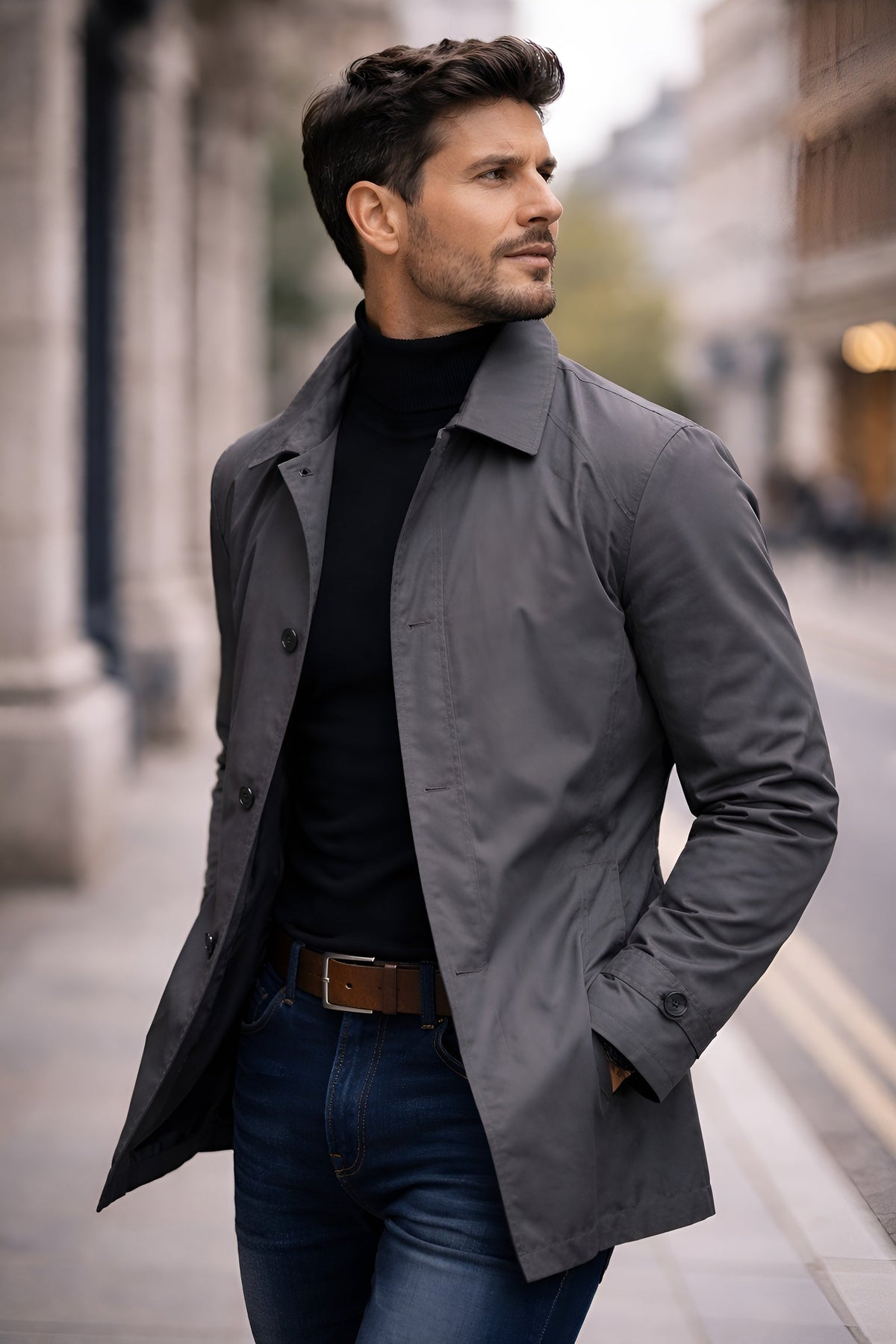 Edward | Men's Tailored Structured Coat for Winter