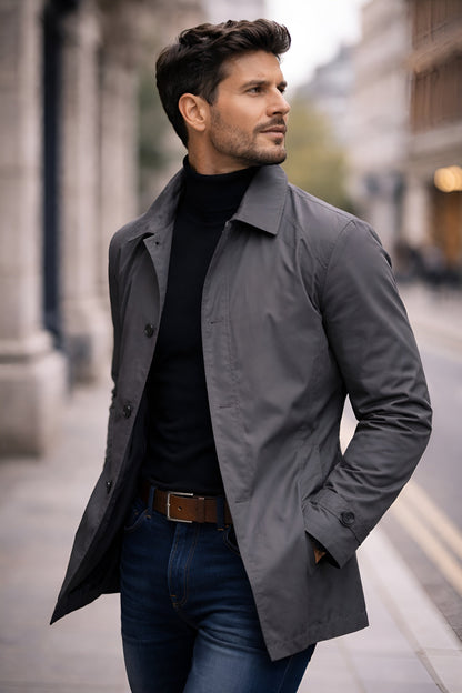 Edward | Men's Tailored Structured Coat for Winter