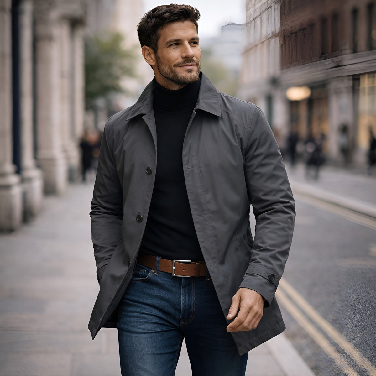 Edward | Men's Tailored Structured Coat for Winter