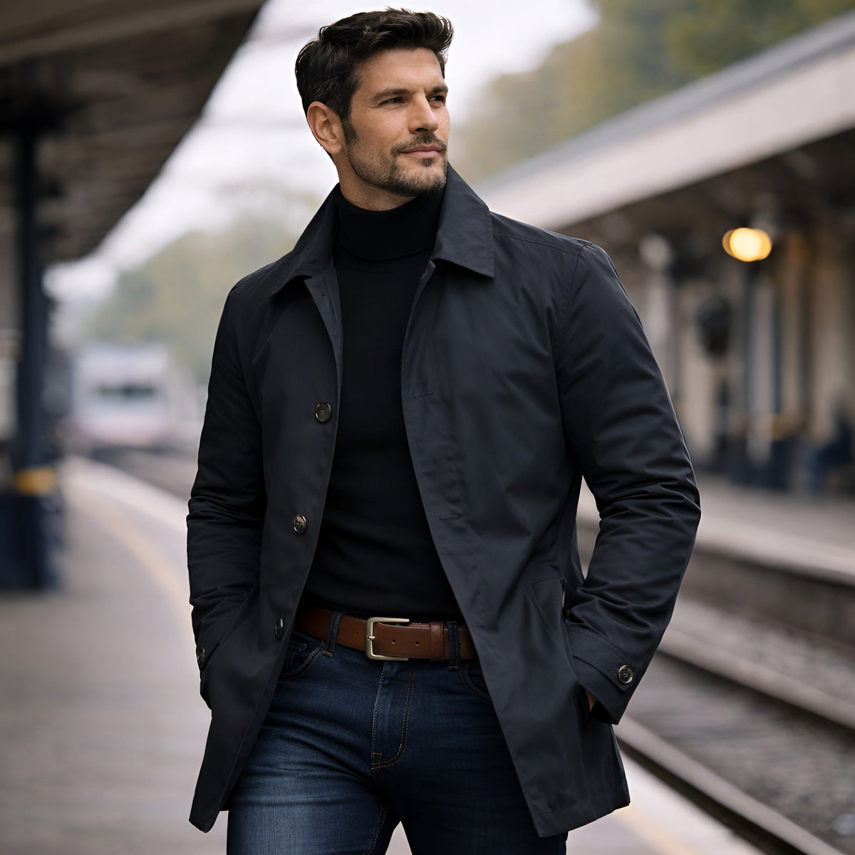 Edward | Men's Tailored Structured Coat for Winter