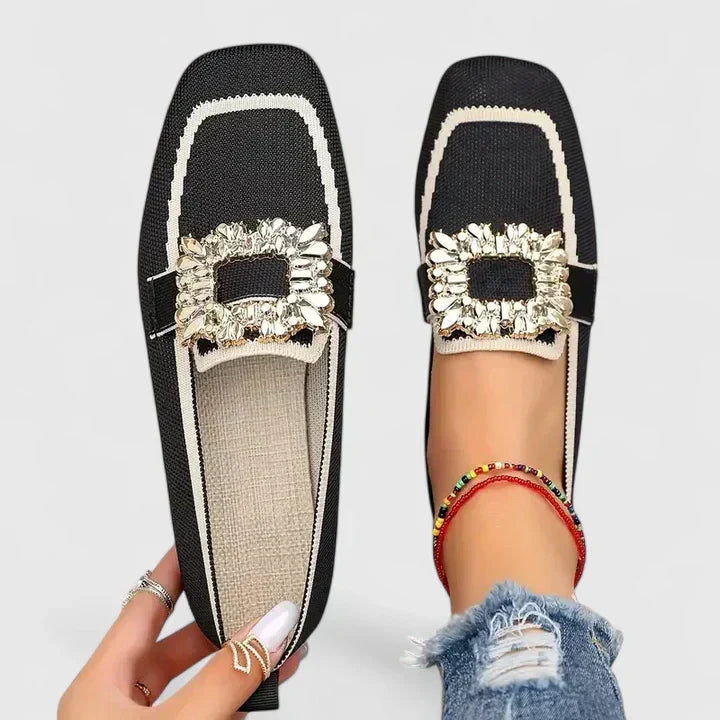 Shannon | Women's Embellished Square-Toe Loafers