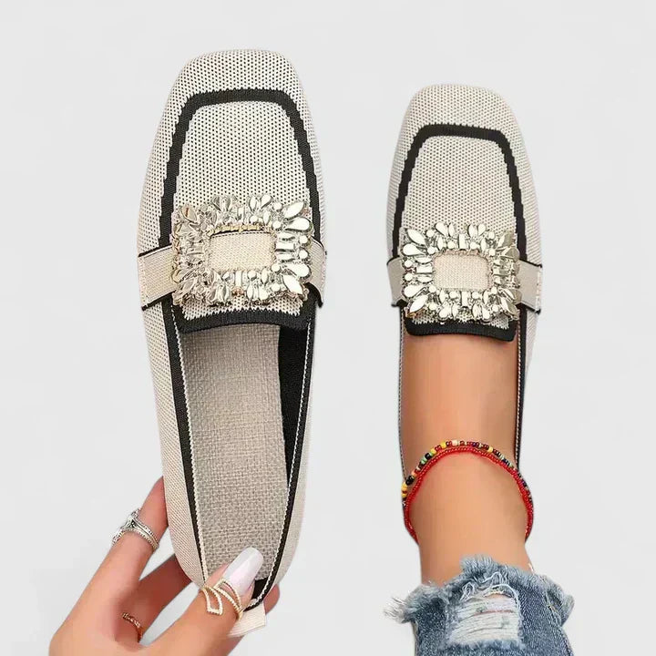 Shannon | Women's Embellished Square-Toe Loafers