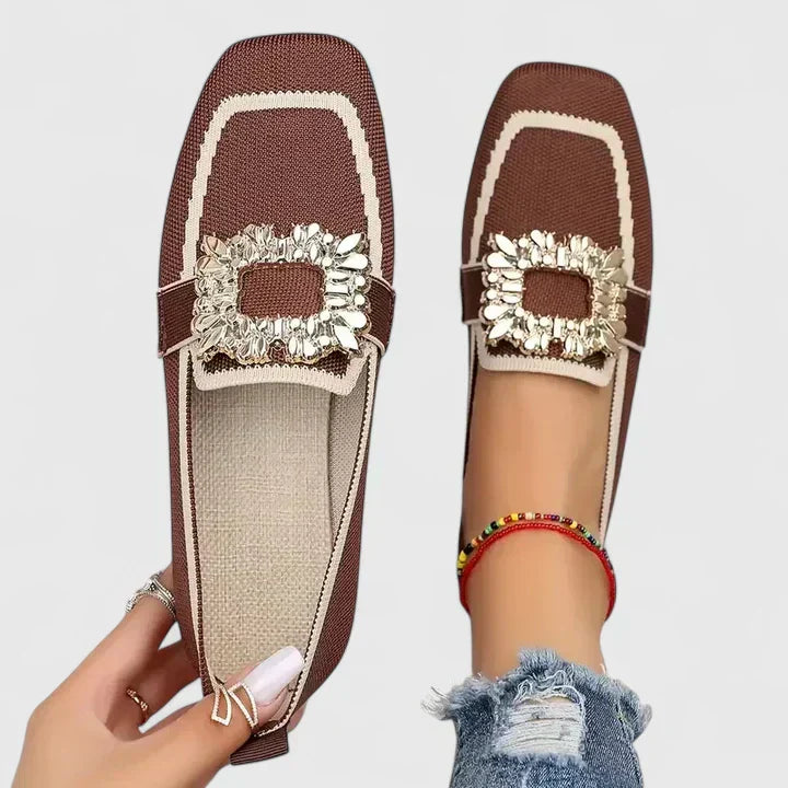 Shannon | Women's Embellished Square-Toe Loafers