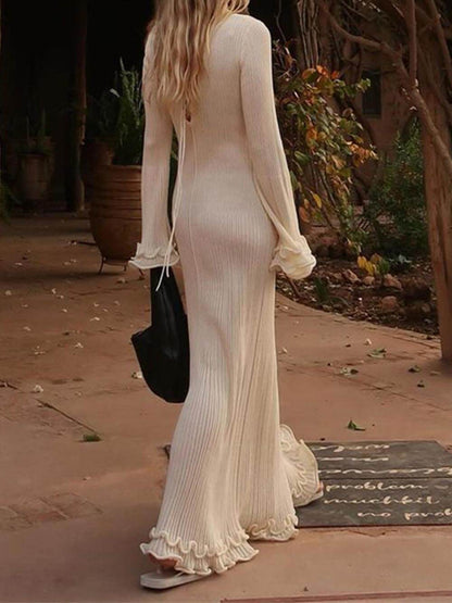 Yasmin | Women's Elegant Knitted Maxi Dress