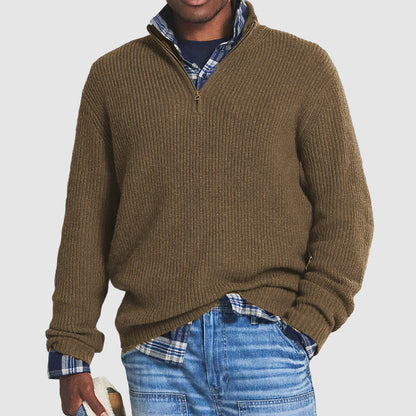Kenneth | Men's Rib-Knit Quarter-Zip Jumper for Winter