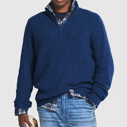 Kenneth | Men's Rib-Knit Quarter-Zip Jumper for Winter