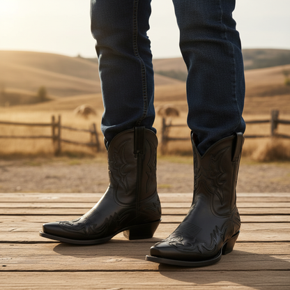 Premium Leather Cowboy Boots