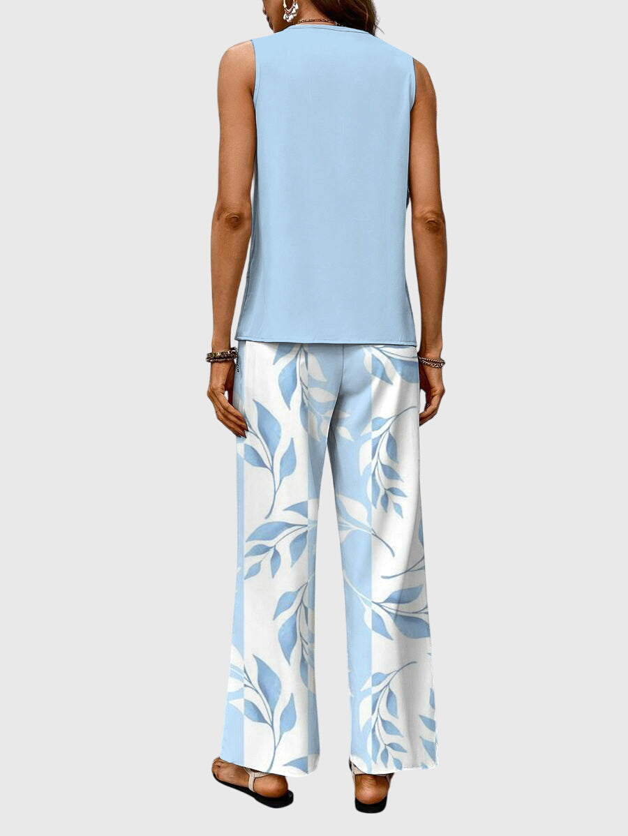Leila | Women's Elegant Wide-Leg Trousers Set