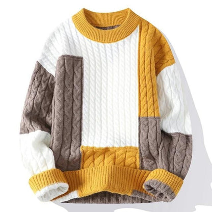 Johnathan | Men's Colour-Block Crewneck Jumper for Winter