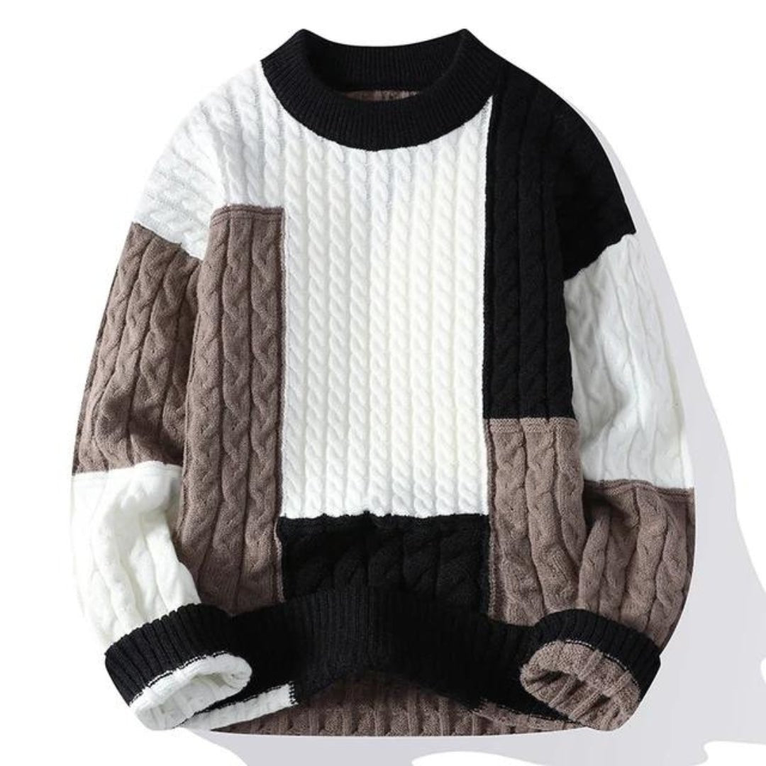 Johnathan | Men's Colour-Block Crewneck Jumper for Winter