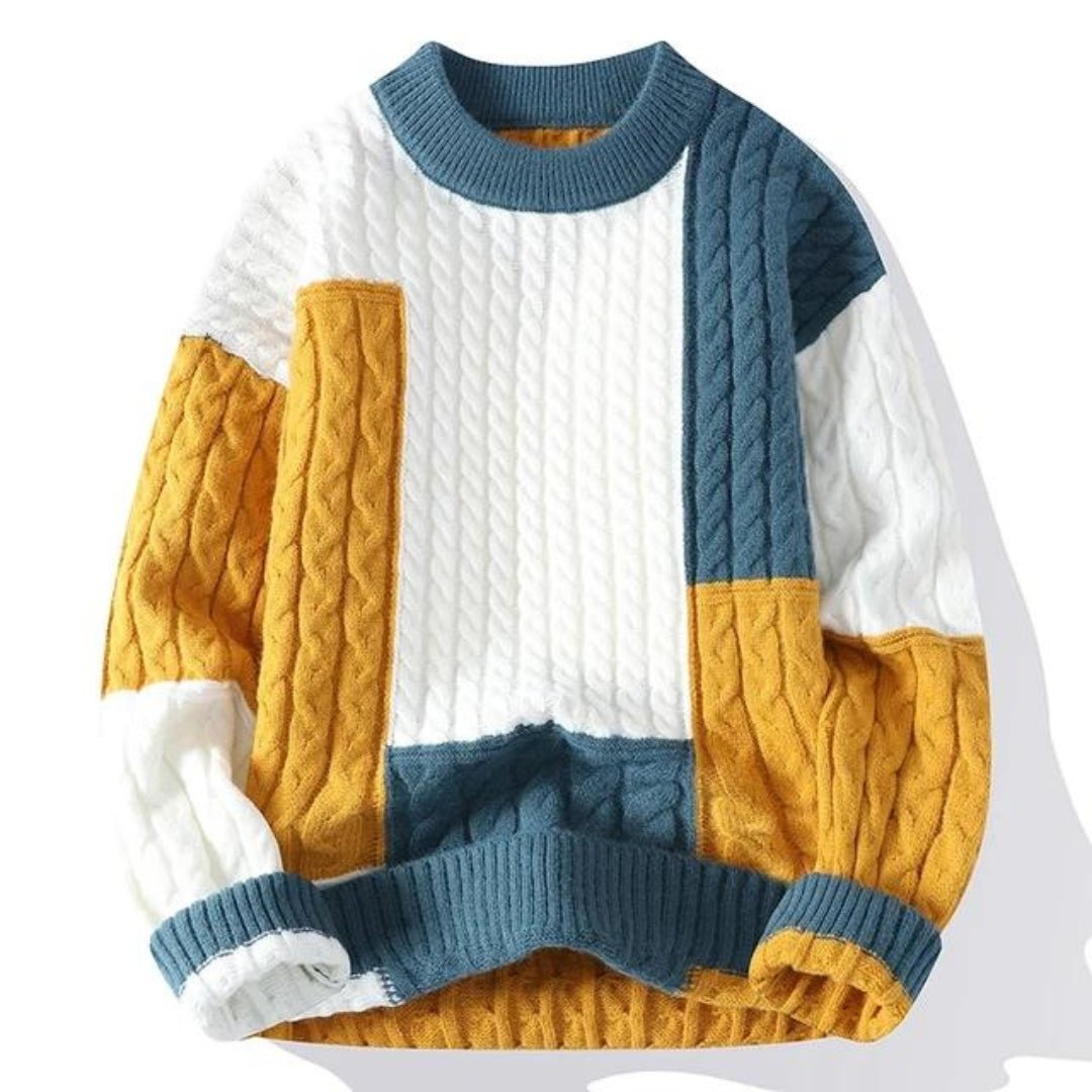 Johnathan | Men's Colour-Block Crewneck Jumper for Winter