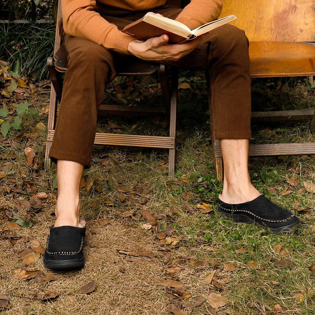 Gabriel | Men's Cosy Lined Slippers with Durable, Supportive Soles