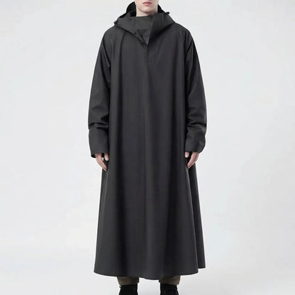 Long Hooded Waterproof Riding Jacket