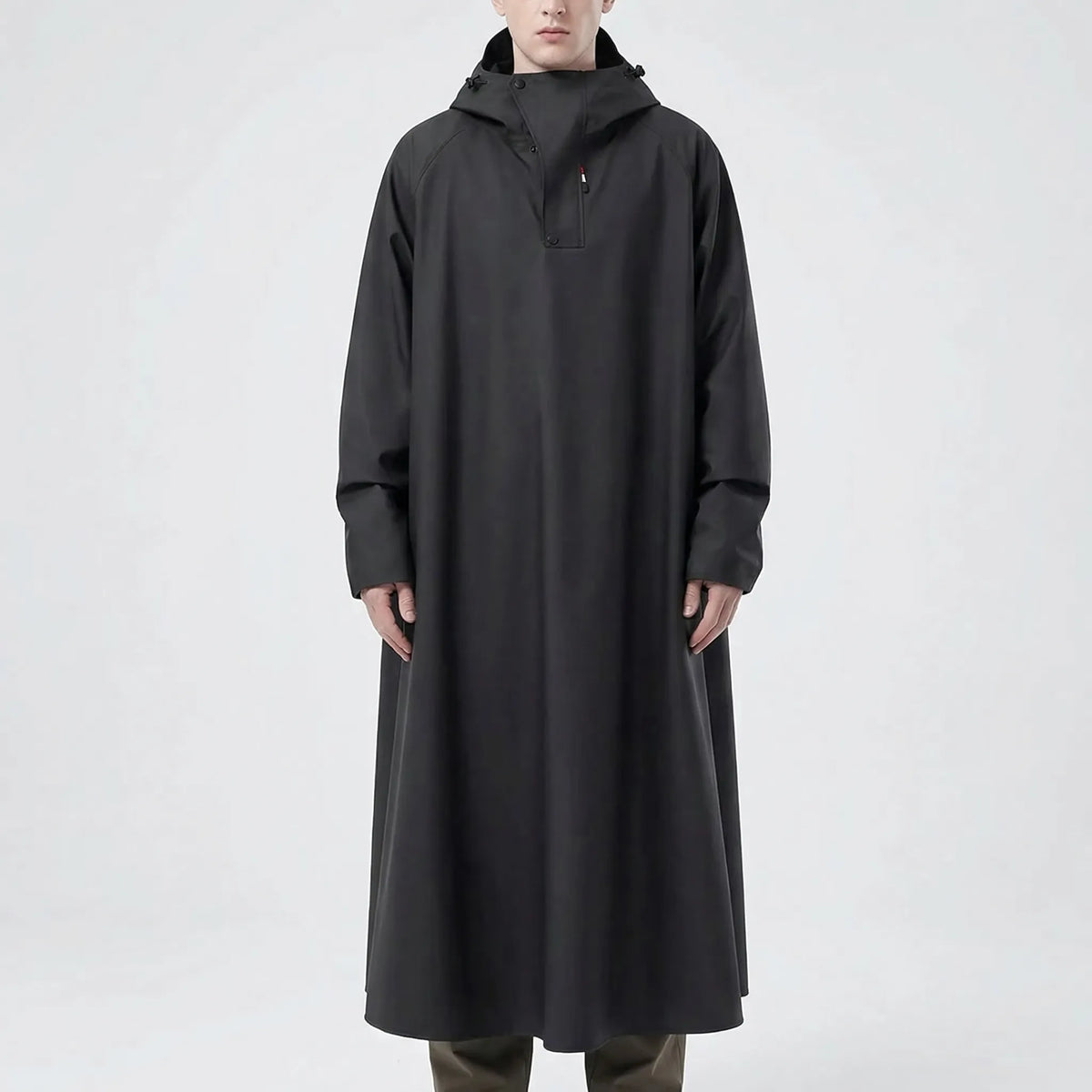 Long Hooded Waterproof Riding Jacket