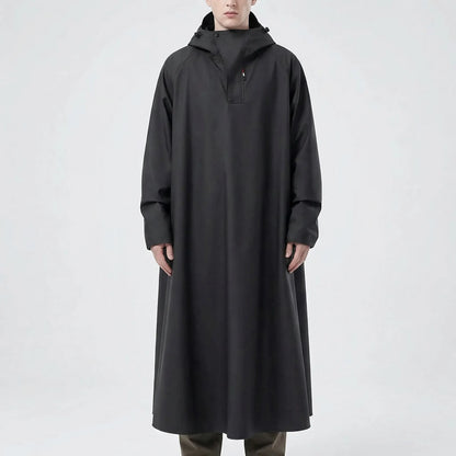 Long Hooded Waterproof Riding Jacket