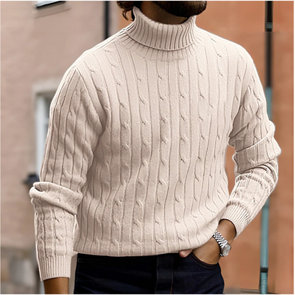 Jamie | Men's Cosy Cable-Knit Turtleneck Winter Jumper