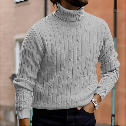 Jamie | Men's Cosy Cable-Knit Turtleneck Winter Jumper