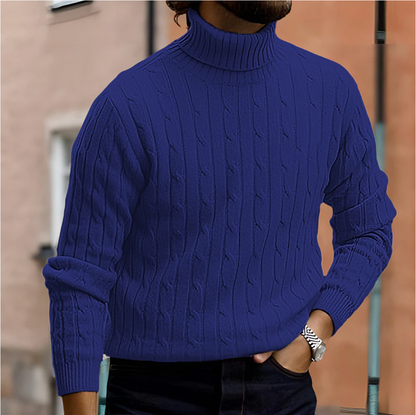 Jamie | Men's Cosy Cable-Knit Turtleneck Winter Jumper