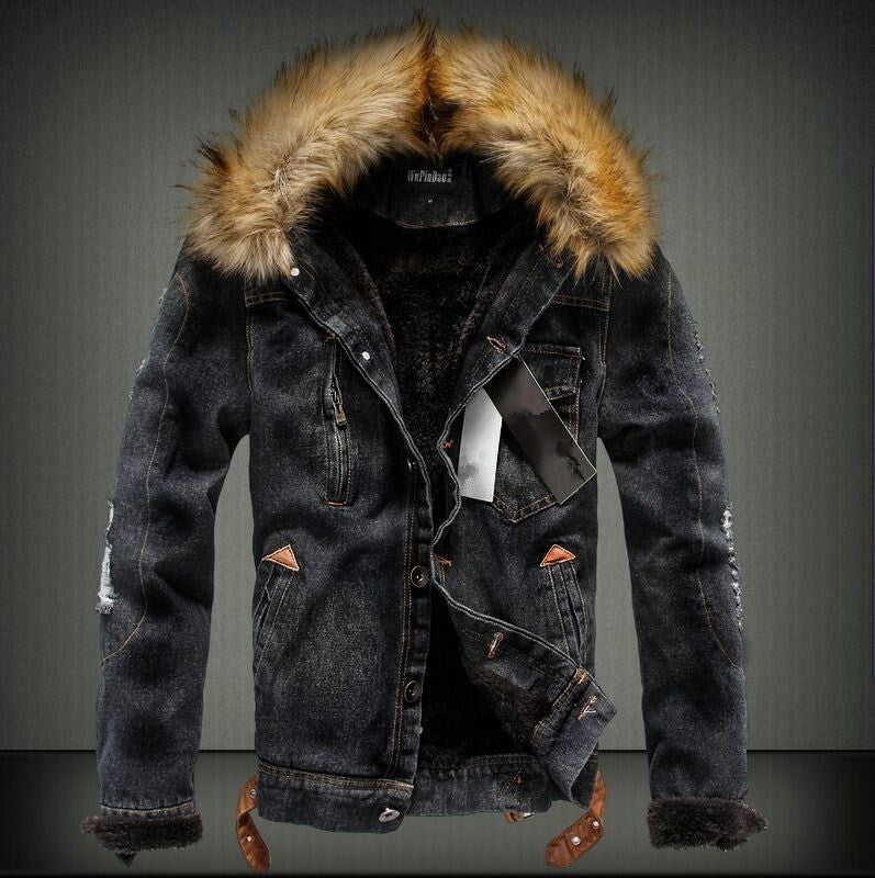 Finley | Men's Distressed Denim Trucker Jacket