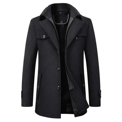 Owen | Men's Double-Breasted Windproof Coat with Warm Lining