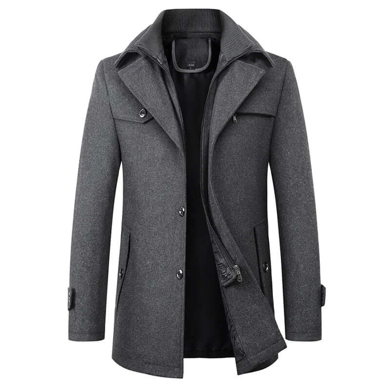 Owen | Men's Double-Breasted Windproof Coat with Warm Lining