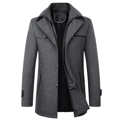 Owen | Men's Double-Breasted Windproof Coat with Warm Lining