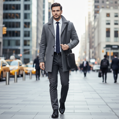 Louis | Men's Double-Breasted Windproof Coat with Warm Lining