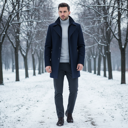 Louis | Men's Double-Breasted Windproof Coat with Warm Lining