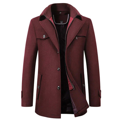 Owen | Men's Double-Breasted Windproof Coat with Warm Lining