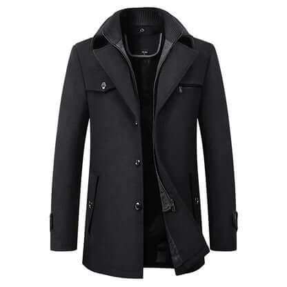 Owen | Men's Double-Breasted Windproof Coat with Warm Lining