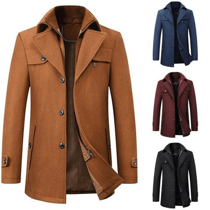 Owen | Men's Double-Breasted Windproof Coat with Warm Lining