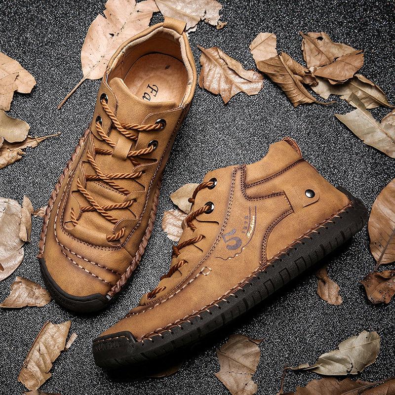 Kieran | Men's Hand-Stitched High-Top Boots