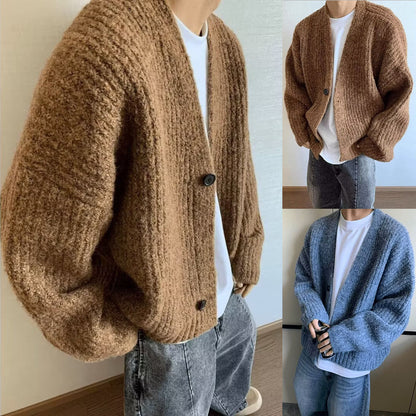 Archie | Men's Oversized Button-Front Cardigan for Winter