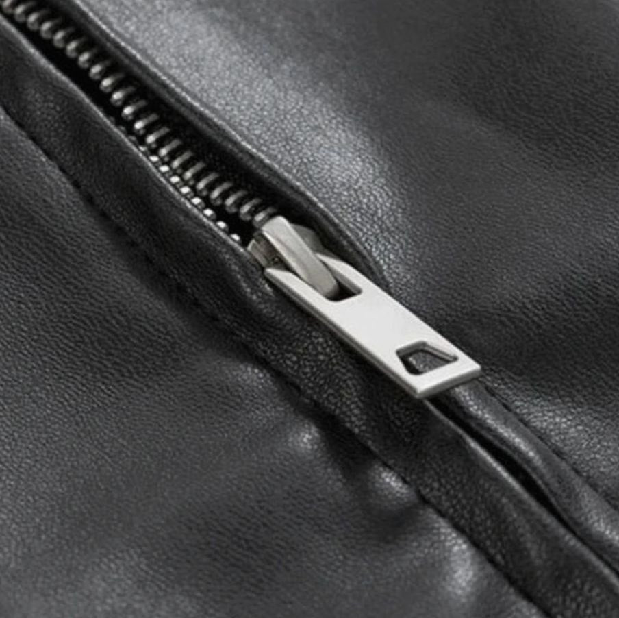 Freddie | Men's Oversized Faux Leather Zip-Up Bomber Jacket