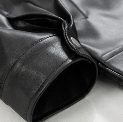 Freddie | Men's Oversized Faux Leather Zip-Up Bomber Jacket