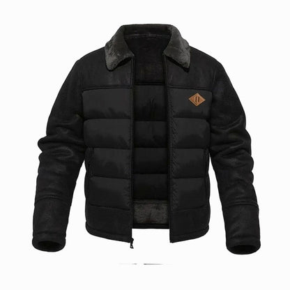 Alfie | Men's Quilted Faux Leather Winter Coat