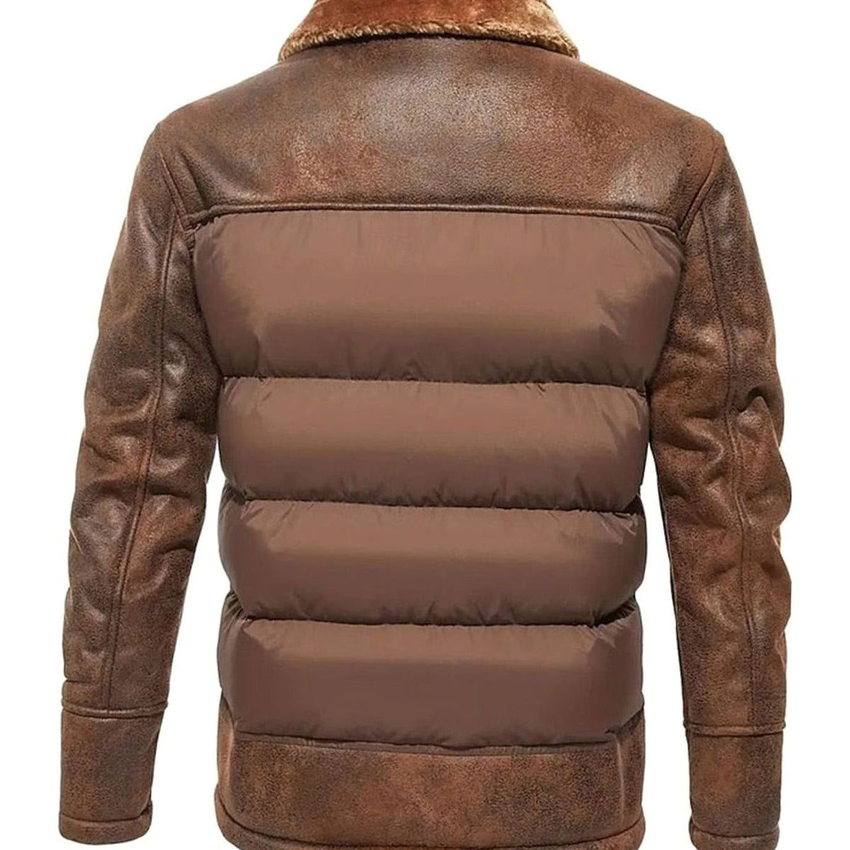 Alfie | Men's Quilted Faux Leather Winter Coat
