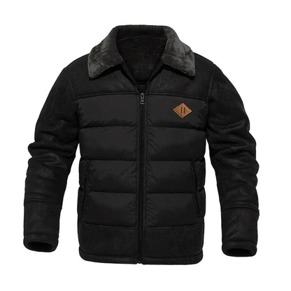 Alfie | Men's Quilted Faux Leather Winter Coat